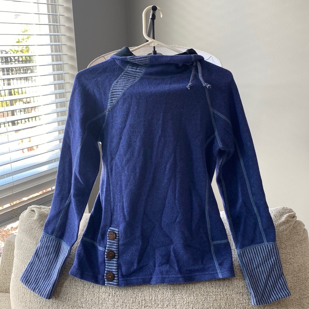 Prana Women’s Wool Blend Sweater Blue Size S